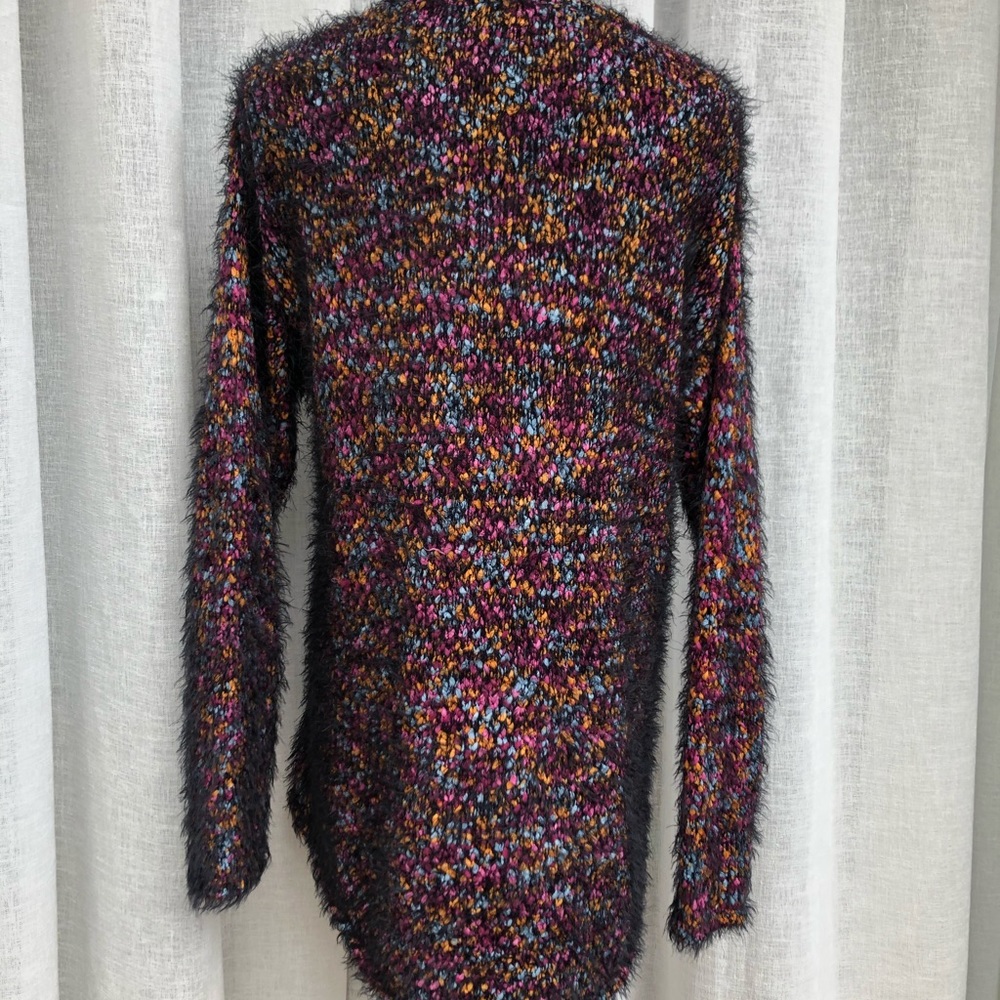 Ny Collection Multicolor Fuzzy Rag Sweater - image 5